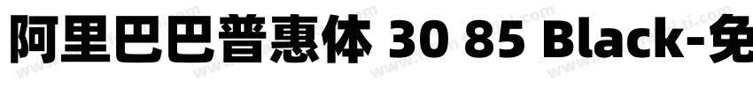 阿里巴巴普惠体 30 85 Black字体转换